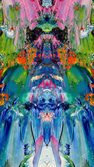 Fototapeta premium Abstract background wallpaper. Ethnic pattern. Mixtures of oil paint. Trendy hand painting canvas. Wall decor and Wall art prints Idea. 3D Texture. Art object