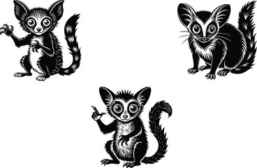 Aye Aye animal art illustration