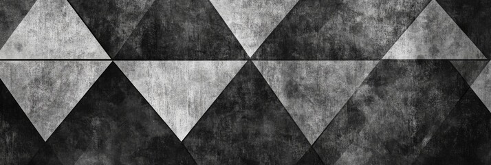 black and white Tones Geometric Triangles Grainy Texture. background with Subtle Gradients and Muted Colors 