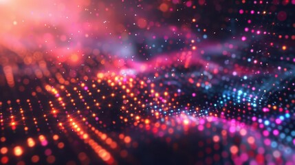 Obraz premium Digital media strategy with vibrant graphics, innovative and dynamic, Digital, Bright hues, Illustration, Business innovation