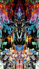 Abstract background wallpaper. Ethnic pattern. Mixtures of oil paint. Trendy hand painting canvas. Wall decor and Wall art prints Idea. 3D Texture. Art object