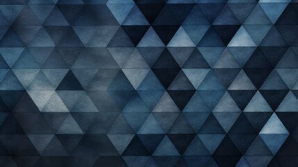 Obraz premium Black dark gray blue whiteTones Geometric Triangles Grainy Texture. background with Subtle Gradients and Muted Colors 