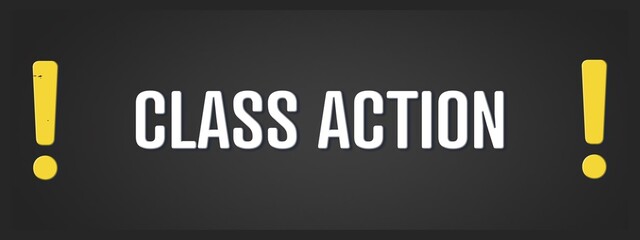 Fototapeta premium Class Action. A blackboard with white text. Illustration with grunge text style.