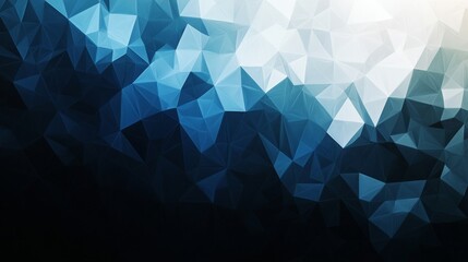 Fototapeta premium Black dark gray blue whiteTones Geometric Triangles Grainy Texture. background with Subtle Gradients and Muted Colors 
