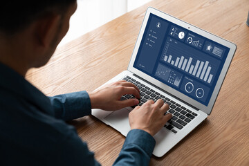 Business data dashboard provide modish business intelligence analytic for marketing strategy planning
