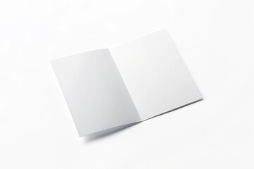 Blank Folded Paper Mockup. Greeting Card, Invitation, Menu.. A4 Brochure Mock up.