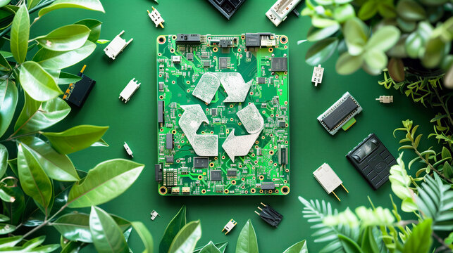 Concept of computer equipment recycling