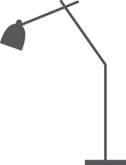 Table lamp color icon. Office interior light