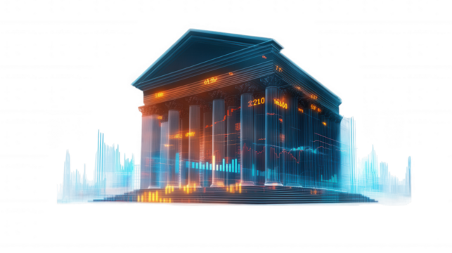 Futuristic Architectural Design isolated on Transparent Background PNG