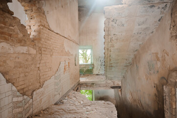 Abandoned Elegance: The Haunting Beauty of a Crumbling Interior