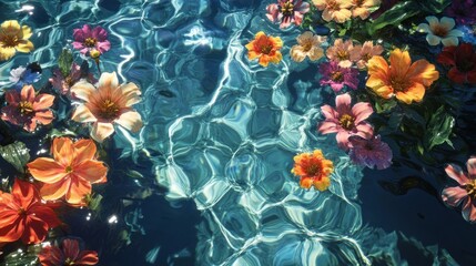Flowers Floating on Water