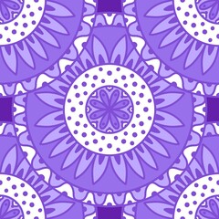 Abstract floral seamless retro flower pattern for fabrics and linens