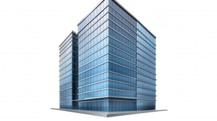 Modern Office Building isolated on Transparent Background PNG