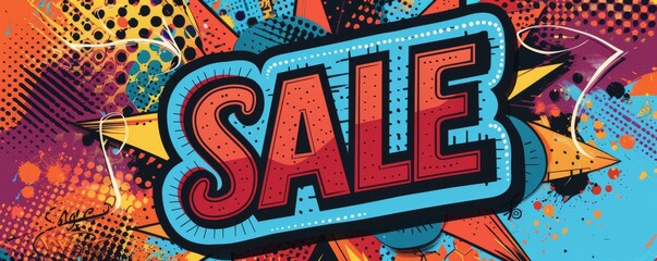 Obraz premium Energetic pop art background featuring 