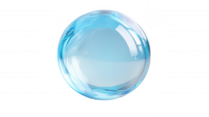 Blue Water Bubble isolated on Transparent Background PNG
