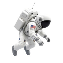 3D Astronaut Floating in the Galaxy Design