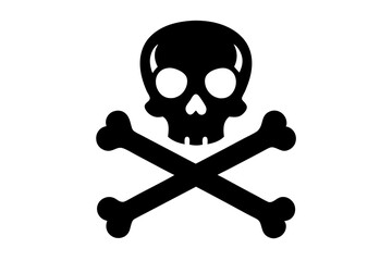 Skull and Bones vector icon. danger illustration sign. poison symbol or logo.