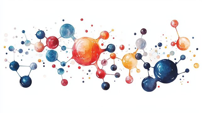 An expansive network showcasing vibrant molecular formations connected across a white background, symbolizing creativity, connections, and innovative design.