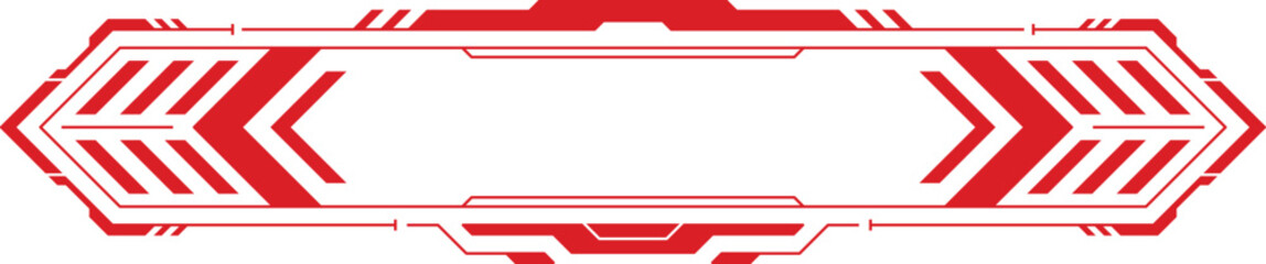 Digital alert label. Red line info box