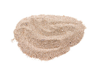Desert sand pile isolated on a white or transparent background