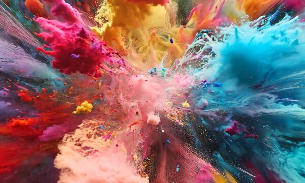 Abstract Colorful Explosion