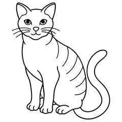 Obraz premium black cat silhouette Vector with a white background