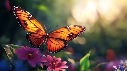 Obraz premium Stunning Multicolored Butterflies Captured in Vibrant High Resolution Photography