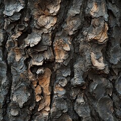 Rough tree bark texture close-up, outdoors