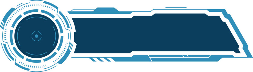 Sc-fi banner. Futuristic technology interface hud element © ssstocker