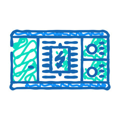 energy storage wind turbine doodle icon sketch vector. energy storage wind turbine sign. isolated symbol illustration