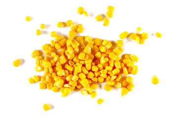 Fototapeta premium Yellow cooked wet corn isolated on white background 