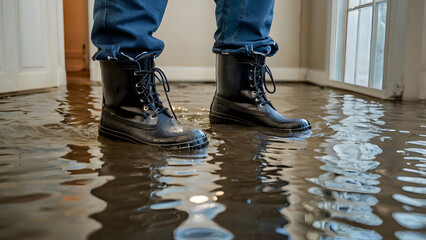 Who wore rubber boots in a flooded bedroom: the concept of house flooding and flood damage generative ai