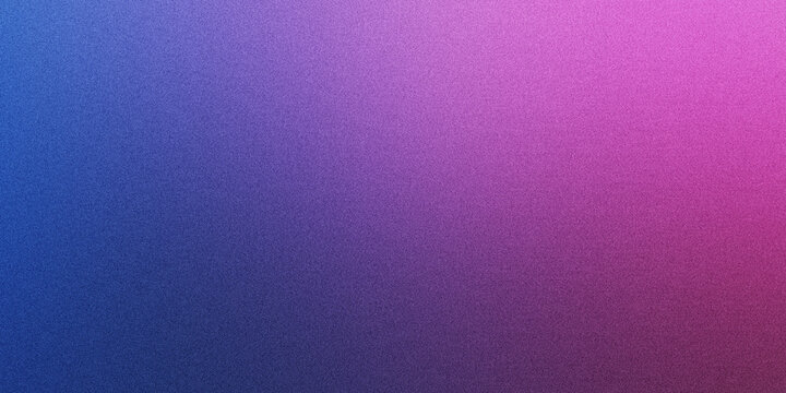 Grainy gradient background of purple, blue and pink colors. Noise texture. abstract purple blue pink gradient. background design. colorful background with space for design