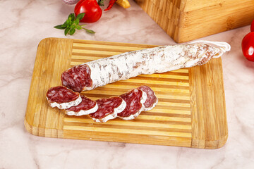 Spanish dry pork sausage Fuet