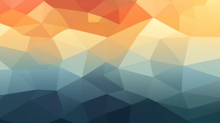 Obraz premium An abstract background featuring geometric shapes in orange, blue, green, and grey neutral tones.