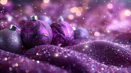 A purple background with three purple balls on it