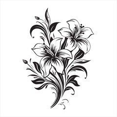 lily of the valley, flower, floral, nature, vector, illustration, leaf, pattern, flowers, plant, design, decoration, spring, art, ornament, summer, blossom, bouquet, element, flora, card, beauty, wall