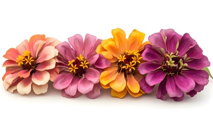 Obraz premium a row of colorful flowers