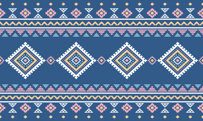 Ancient echoes Aztec geometric seamless patterns southwest Navajo Native American tribal ethnic colorful for textile printing