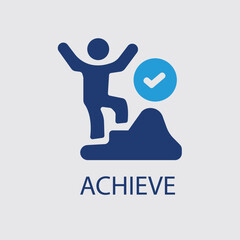 Achieving headway icon concept vector image