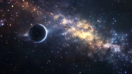 Cosmic Eclipse Illuminating Galactic Mysteries in the Ethereal Night Sky