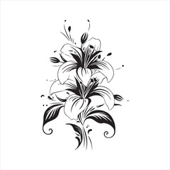 lily of the valley, flower, floral, nature, vector, illustration, leaf, pattern, flowers, plant, design, decoration, spring, art, ornament, summer, blossom, bouquet, element, flora, card, beauty, wall