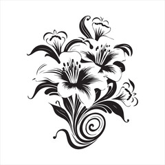 lily of the valley, flower, floral, nature, vector, illustration, leaf, pattern, flowers, plant, design, decoration, spring, art, ornament, summer, blossom, bouquet, element, flora, card, beauty, wall