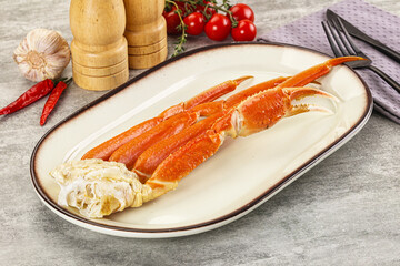 Delicous luxury crab claw legs