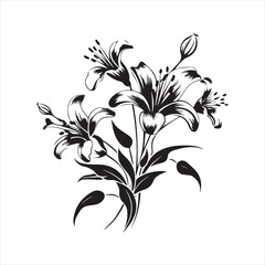 lily of the valley, flower, floral, nature, vector, illustration, leaf, pattern, flowers, plant, design, decoration, spring, art, ornament, summer, blossom, bouquet, element, flora, card, beauty, wall