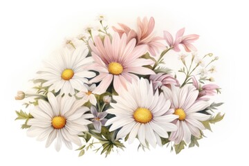 Obraz premium Daisy bouquet painting flower plant.