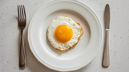 fried egg on a plate