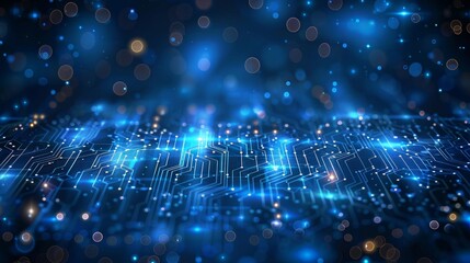 Abstract blue technology background vector