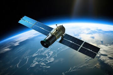 Obraz premium Satellite astronomy space earth.