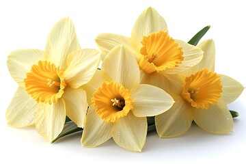 Fototapeta premium daffodils isolated on white background